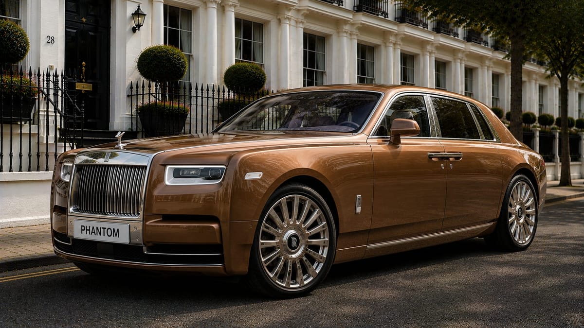 A Rolls-Royce Phantom on a London street